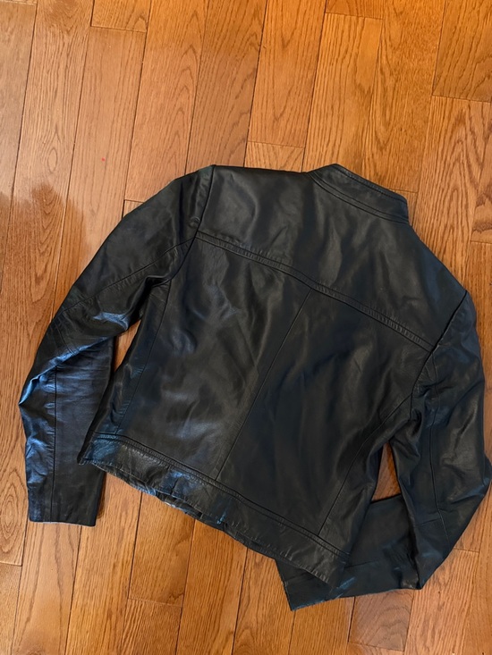 MICHAEL Michael Kors Black Lamb Leather Moto Jacket